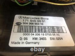 Boîte à fusibles de relais Sam avant Mercedes Benz Oem R171 Slk280 Slk350 Fuses 05-11